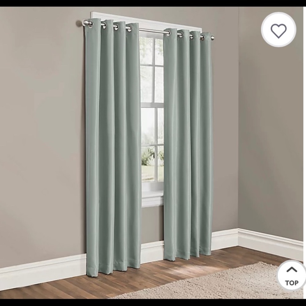 NWT Set of 2 Sebastian 84-Inch Rod Pocket 100% Blackout Window Curtain Peacock
